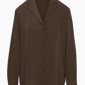Aritzia Babaton Monocle Shirt, Rich Mocha Brown, S